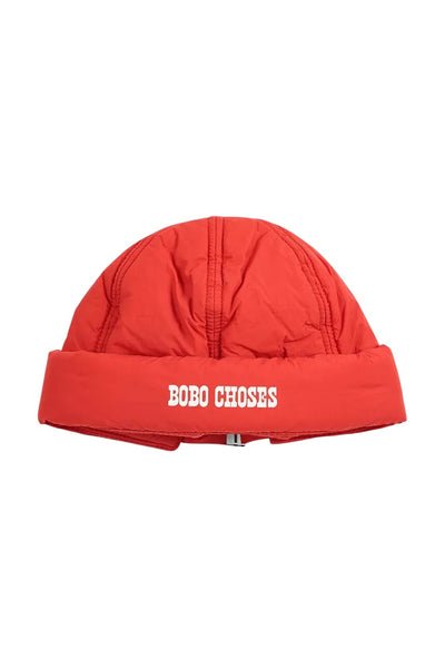 Cappello rosso con logo per neonati e bambini Bobo Choses B226AI037 UNI 