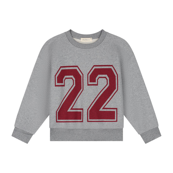 Felpa grigia per bambina Charlie petite JONES SWEATER GREY MELANGE 