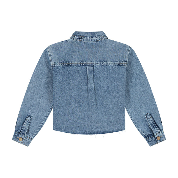 Giubbetto in jeans crop denim blu chiaro per bambina Charlie petite SAGE BLOUSE LIGHT BLUE 