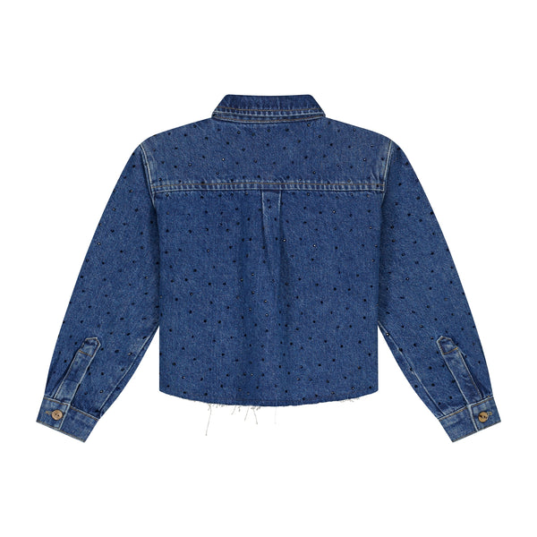 Giubbetto in jeans crop denim blu chiaro per bambina Charlie petite SAGE BLOUSE LIGHT BLUE 