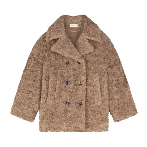 Cappotto teddy marrone per bambina Charlie petite SOPHIE COAT 200 