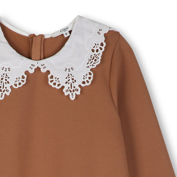 Abito cammello per bambina Chloé C21246 31F 