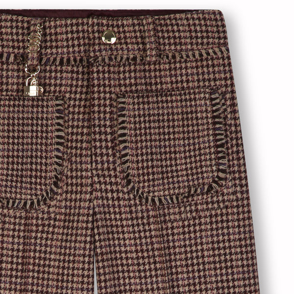 Pantalone pied de poule per bambina Chloé C21267 PO3 