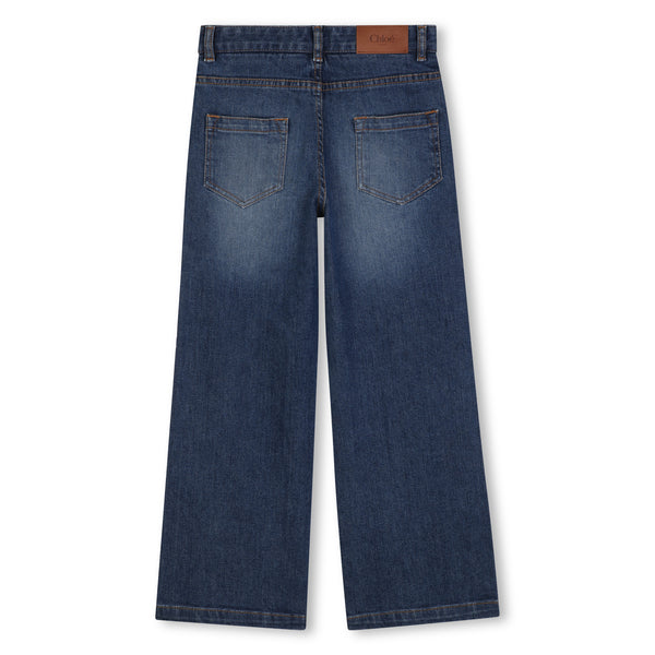Jeans in denim per bambina Chloé C21269 Z10 