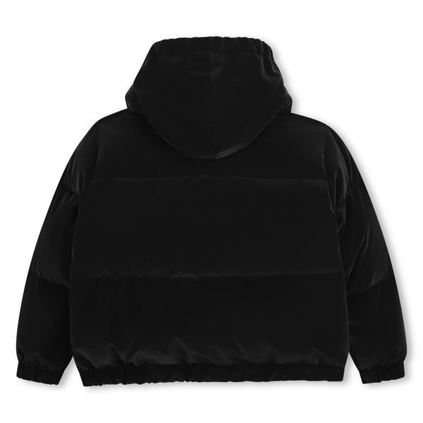 Piumino con vera piuma soffice nero per bambina Chloé C21283 09B 