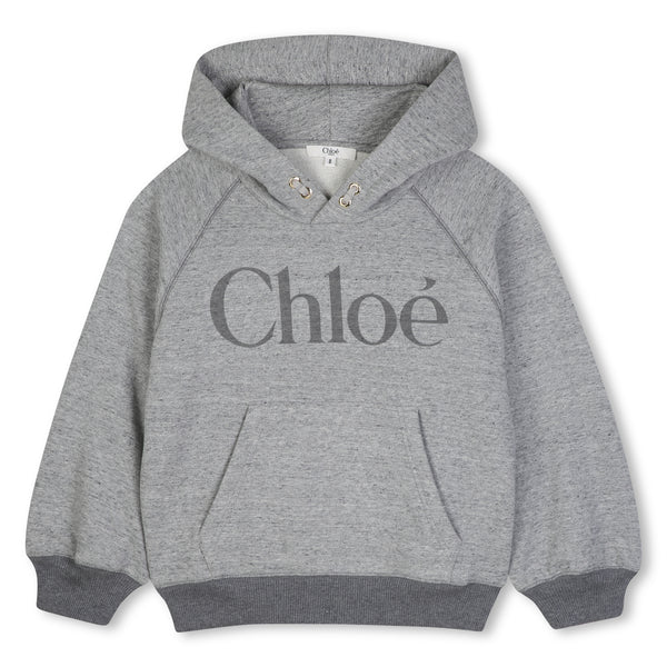 Felpa con cappuccio grigia per bambina Chloé C21284 M07 