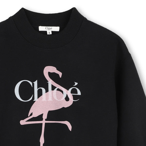 Felpa nera per bambina Chloé C21286 09B 