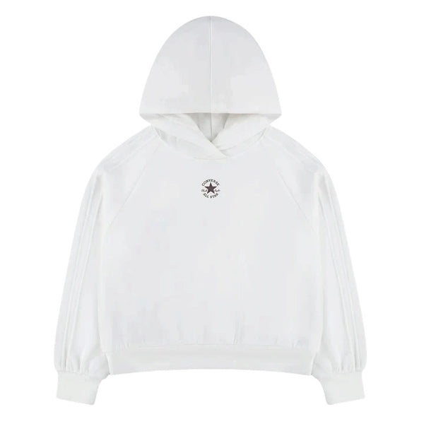 Felpa bianca con logo per bambina Converse 4CJ837 W70 
