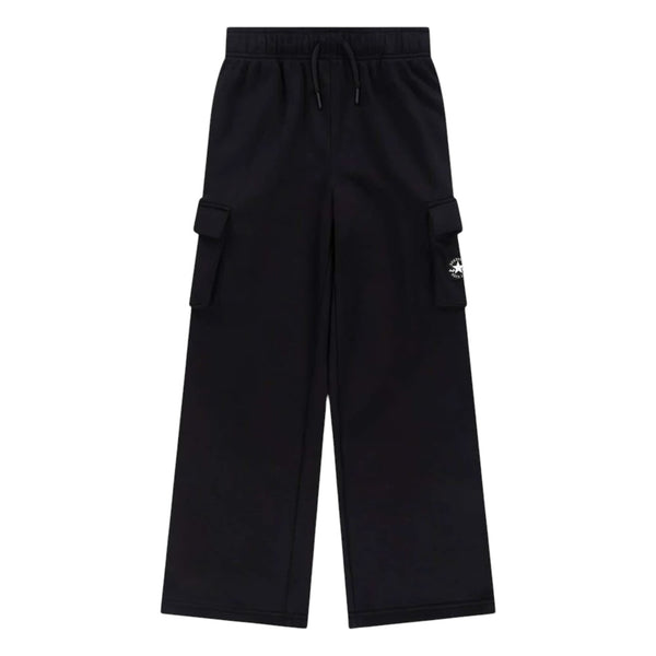 Pantalone in felpa nero con logo per bambino Converse 9CJ809 023 