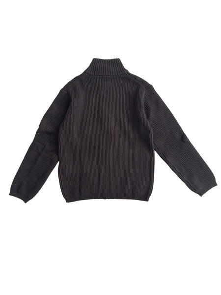Cardigan nero con logo per bambino C.P. Company CMW00P-LHE36 60100 