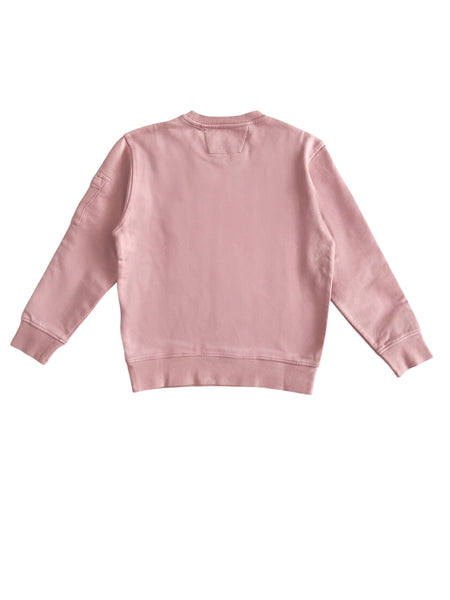 Felpa rosa con logo per bambino C.P. Company COF00X-LCA76 50504 
