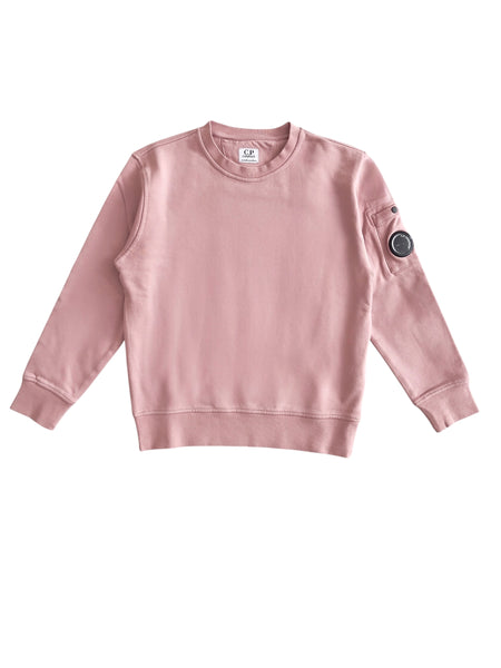 Felpa rosa con logo per bambino C.P. Company COF00X-LCA76 50504 