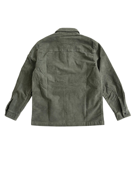 Camicia verde in velluto a coste con logo per bambino C.P. Company CUC00Q-LVC00 30745 