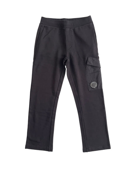 Pantalone in felpa nero con logo per bambino C.P. Company CUP01L-LCA76 60100 