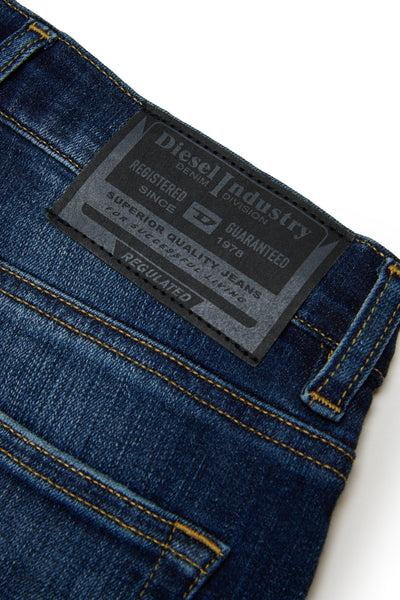 Jeans wide leg in denim blu medio per bambina Diesel J02322 K01 