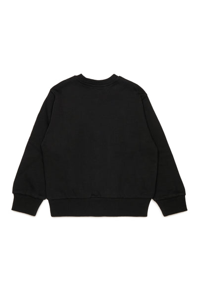 Felpa nera con logo per bambini Diesel J02629 K900 