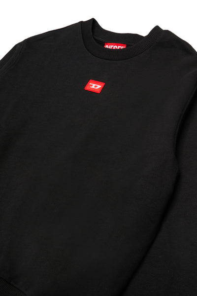 Felpa nera con logo per bambini Diesel J02629 K900 