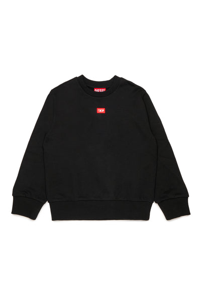 Felpa nera con logo per bambini Diesel J02629 K900 