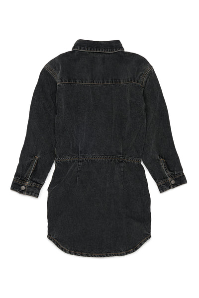 Abito in denim nero per bambina Diesel J02859 K02 