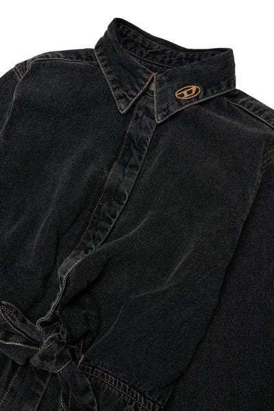 Abito in denim nero per bambina Diesel J02859 K02 