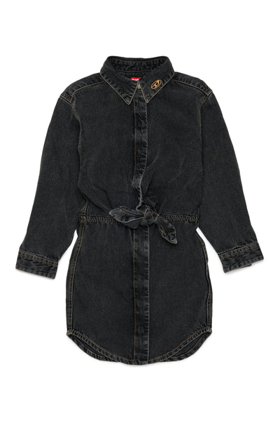 Abito in denim nero per bambina Diesel J02859 K02 