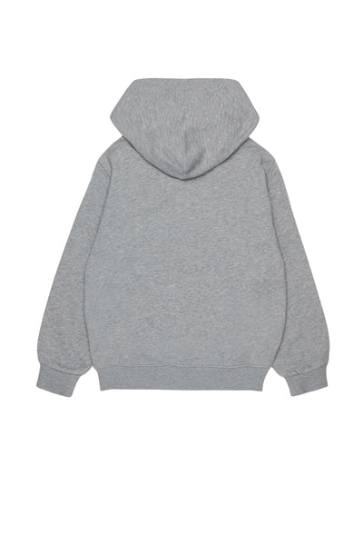 Felpa grigio melange con zip per bambino Diesel J02986 K963 