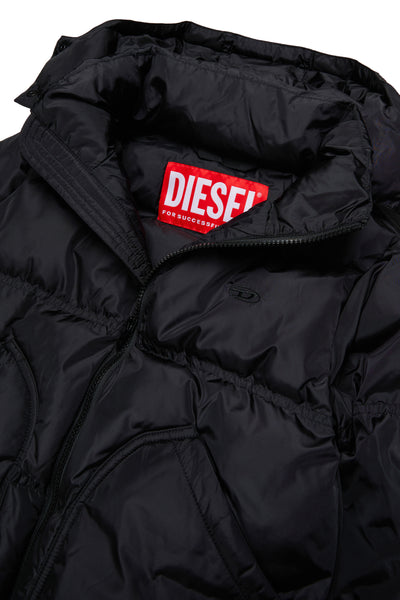 Piumino nero con logo per bambino Diesel J03025 K900 