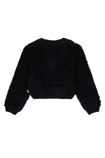 Cardigan in maglia panna con logo per bambina Diesel J03049 K141 