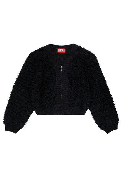 Cardigan in maglia panna con logo per bambina Diesel J03049 K141 