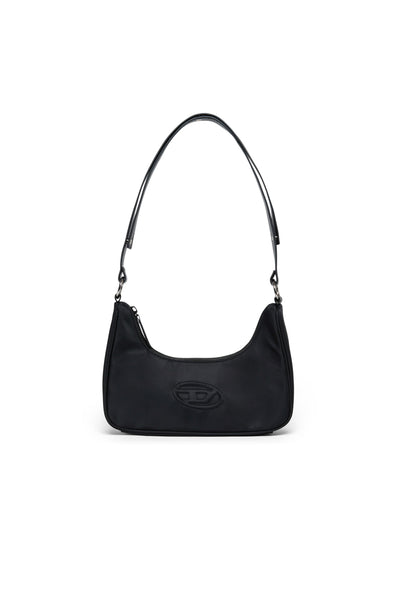 Borsa nera a tracolla con logo per bambina Diesel J03143 K900 