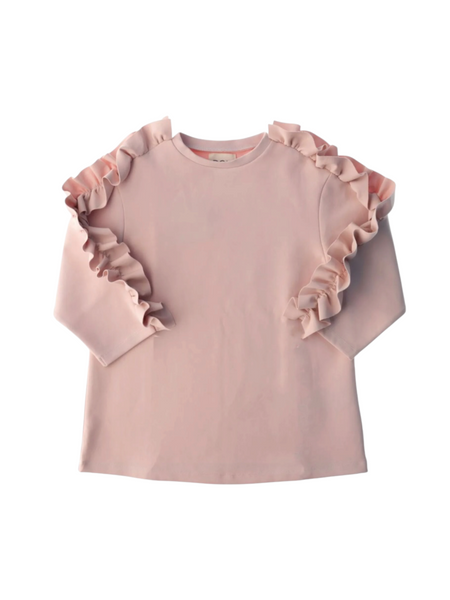Abito rosa cipria per bambina Doudou DZ1A70-Z3728 504 