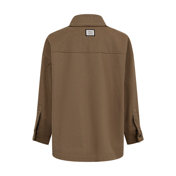 Giacca-camicia nocciola per bambini Doudou DZ2P97-G0073 343 