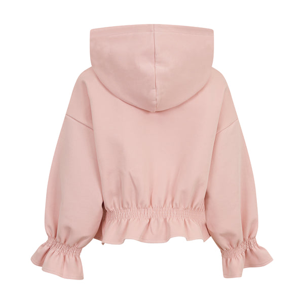 Felpa rosa con cappuccio per bambina Doudou DZ4A00-Z3278 504 