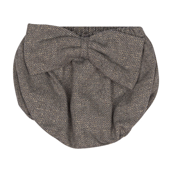 Coulotte in tessuto tweed con fiocco per neonata Doudou DZ6049-E0246 808OR 