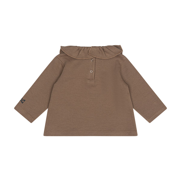 T-shirt fango con colletto per neonata Doudou DZ8020-Z4097 343 