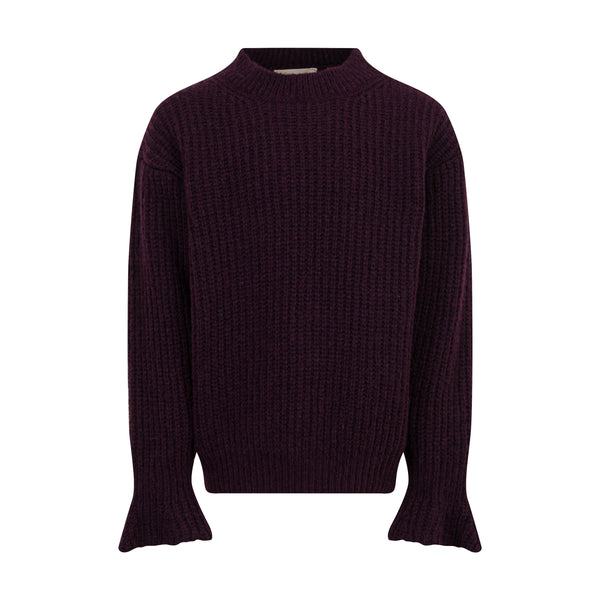 Maglia melanzana per bambina Doudou DZ9A30-W0222 886 
