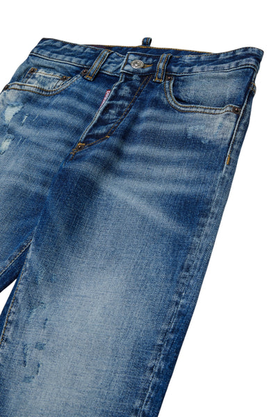 Jeans in denim blu medio per bambino Dsquared2 DQ2252 DQ01 