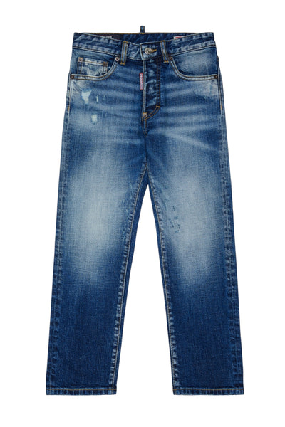Jeans in denim blu medio per bambino Dsquared2 DQ2252 DQ01 