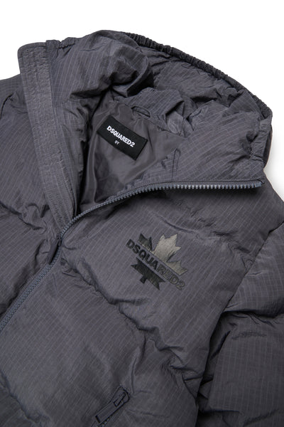 Piumino grigio con logo per bambino Dsquared2 DQ3042 DQ913 