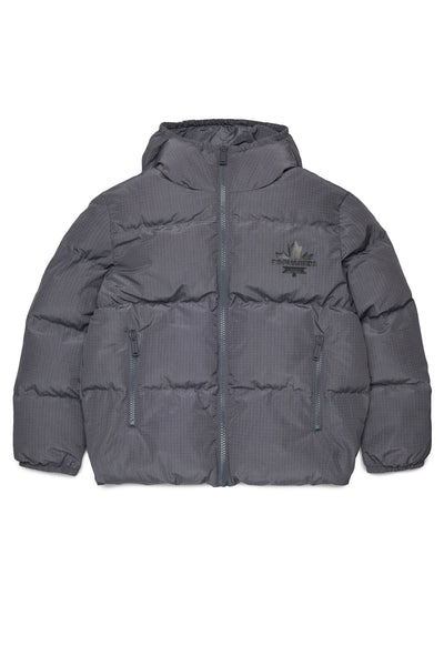 Piumino grigio con logo per bambino Dsquared2 DQ3042 DQ913 