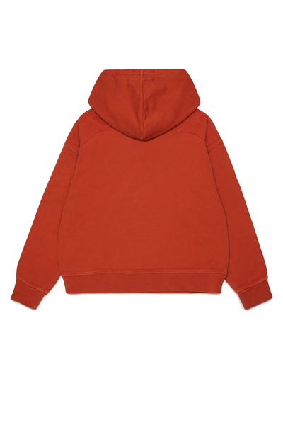 Felpa arancio bruciato con logo per bambino Dsquared2 DQ3423 DQ424 
