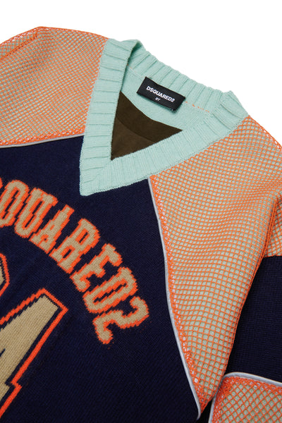 Maglia multicolor con logo per bambini Dsquared2 DQ3438 DQ864 