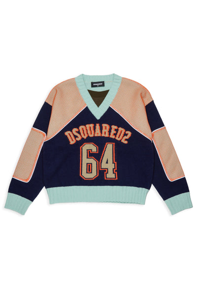 Maglia multicolor con logo per bambini Dsquared2 DQ3438 DQ864 