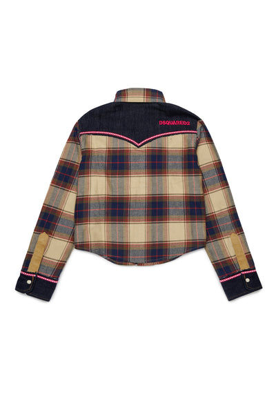 Camicia a quadri per bambina Dsquared2 DQ3453 DQ717 