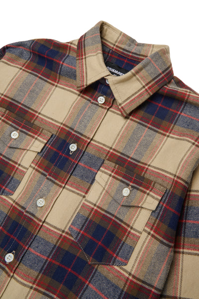 Camicia a quadri multicolor per bambino Dsquared2 DQ3564 DQ717 