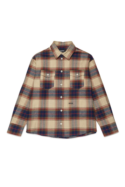 Camicia a quadri multicolor per bambino Dsquared2 DQ3564 DQ717 
