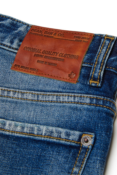Jeans in denim blu medio per bambina Dsquared2 DQ3577 DQ01 