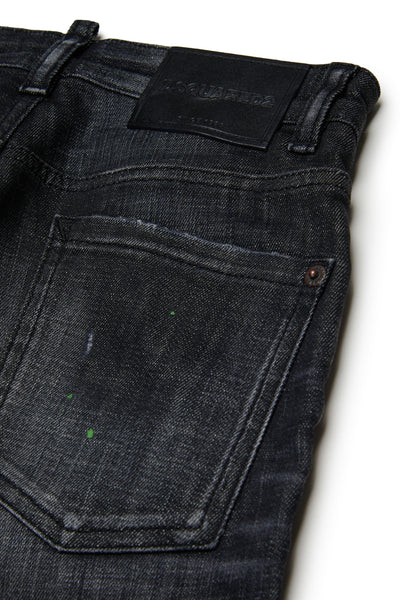 Jeans in denim nero per bambino Dsquared2 DQ3578 DQ02 