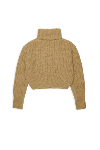 Maglia collo alto sabbia per bambina Dsquared2 DQ3588 DQ776 
