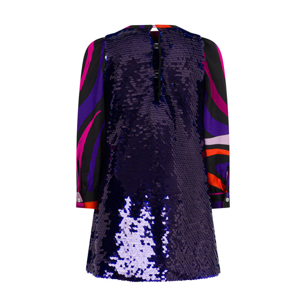 Abito con paillettes viola per bambina EMILIO PUCCI PZ1B10-U0287 618 
